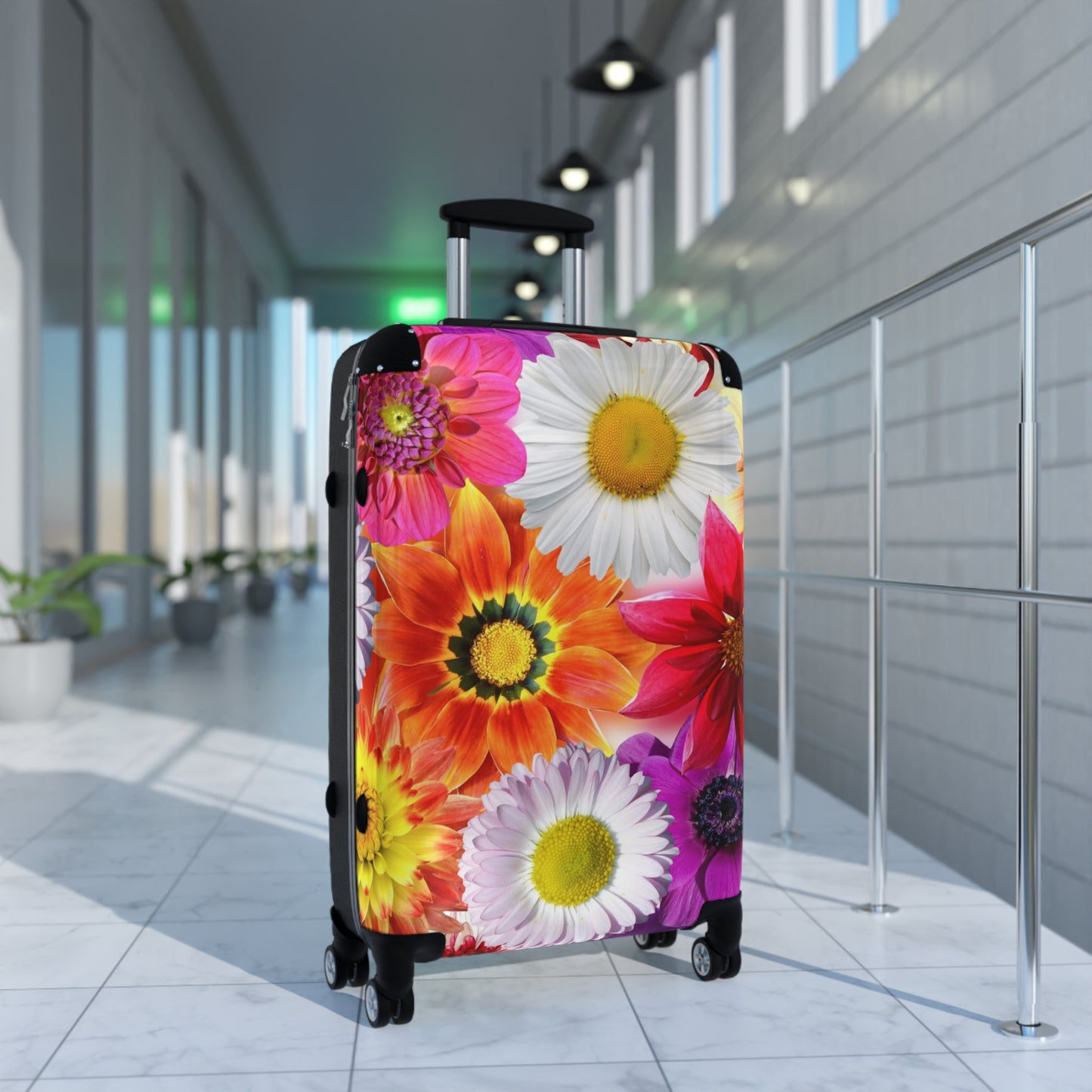 Nature Flowers Floral Daisy Art Carry-On Suitcase - Stylish Luggage for Travelers