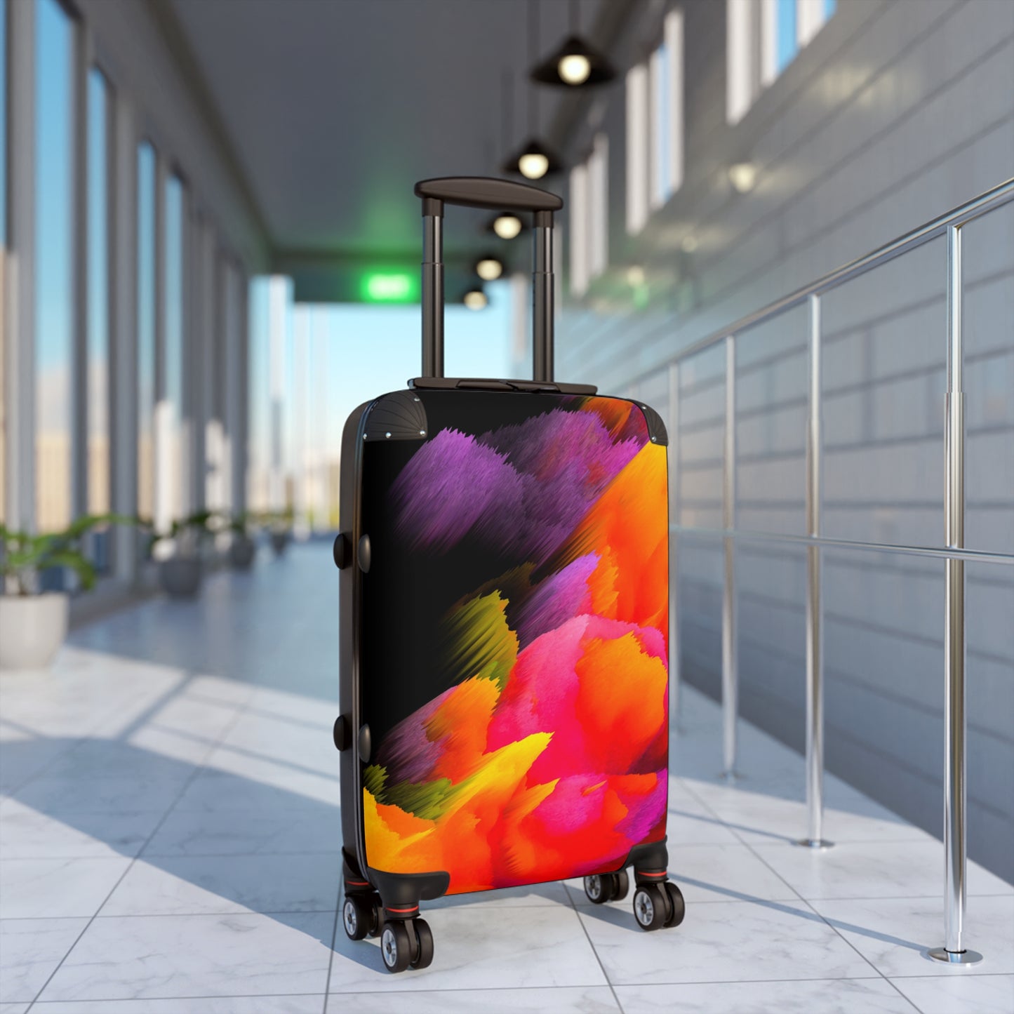 Abstract Colorful Dispersion Art Carry-On Suitcase - Stylish Luggage for Travelers
