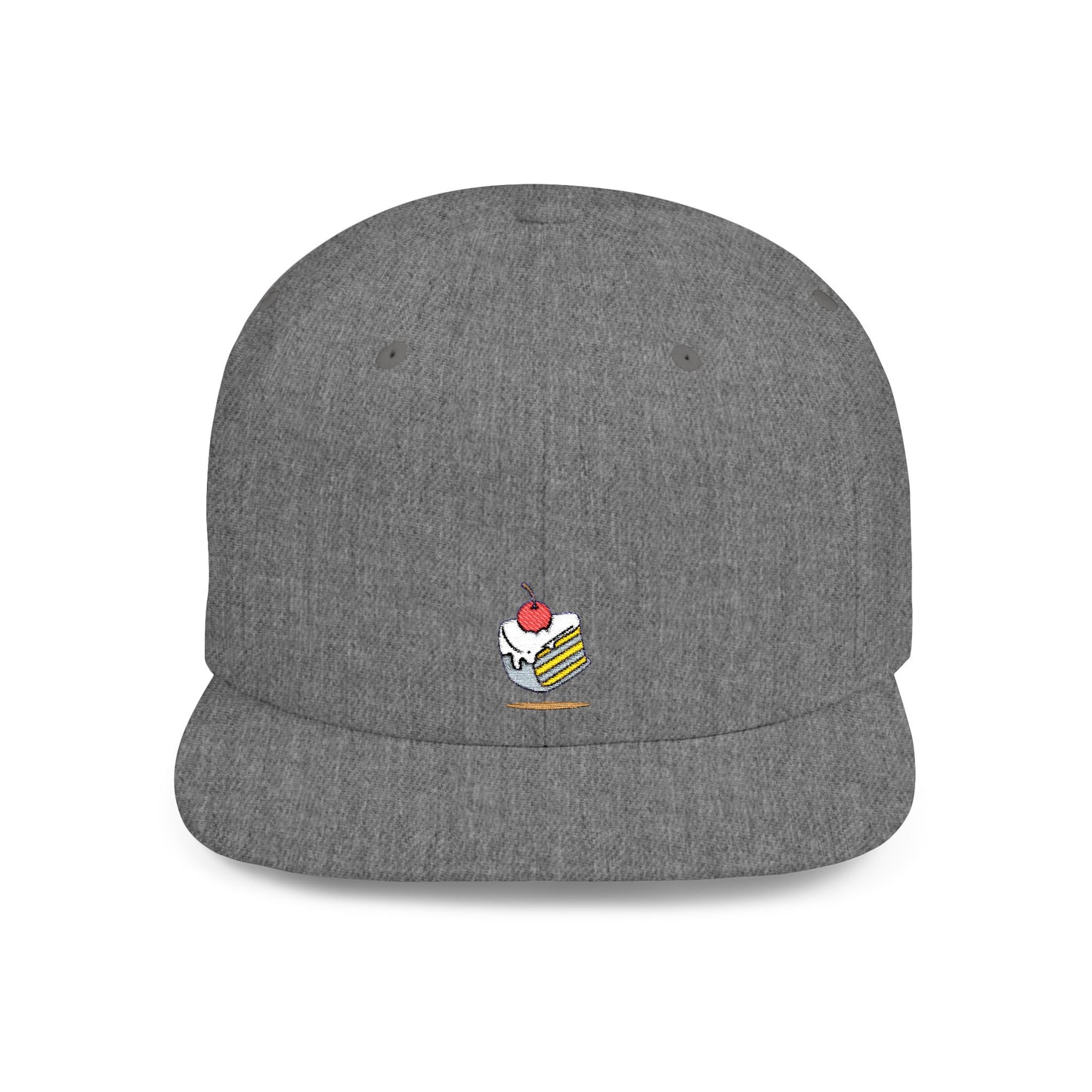 Icons Embroidered Cake Pink Flat Bill Snapback – Lightweight, Custom Fit, Premium Quality