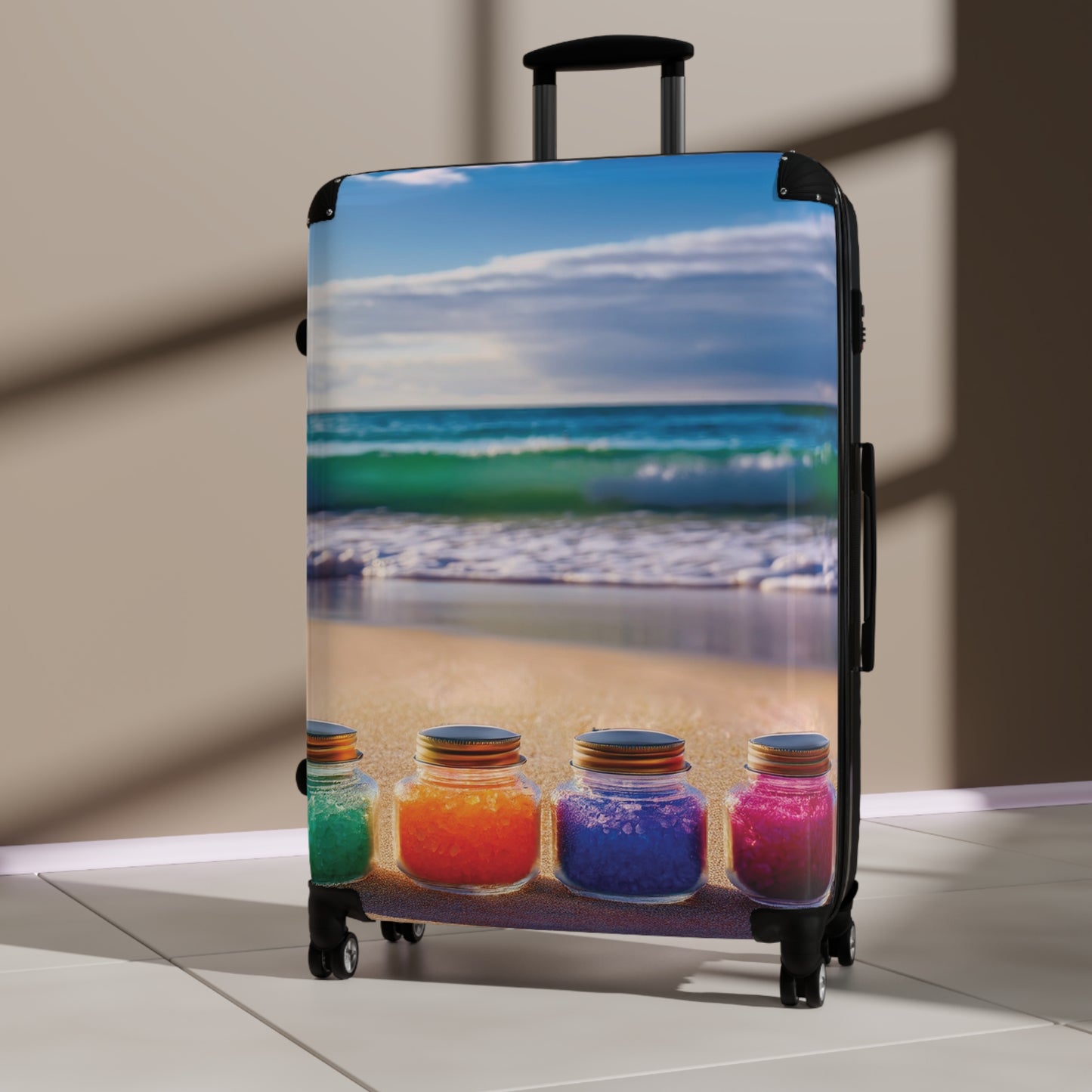 Nature Summer Colorful Jars Carry-On Suitcase - Stylish Luggage for Travelers