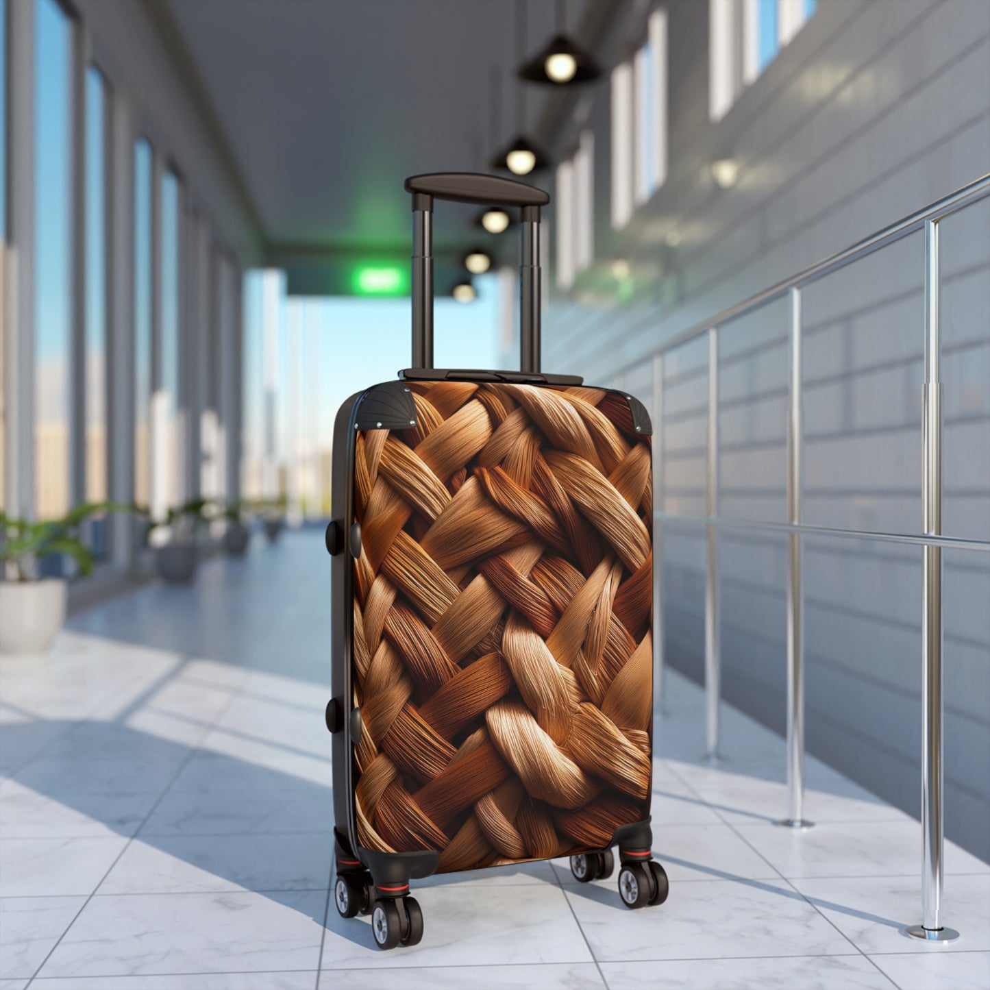 Nature Texture Wooven Art Carry-On Suitcase - Stylish Luggage for Travelers
