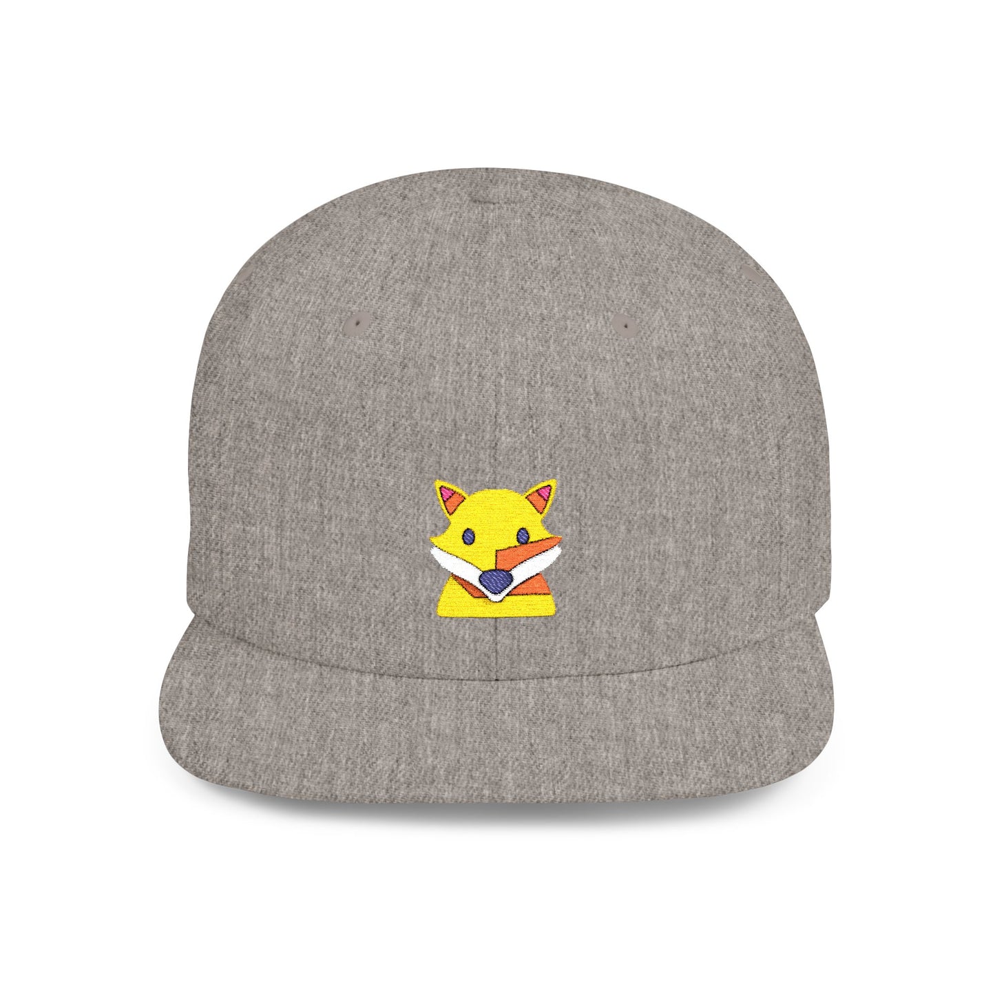 Icons Embroidered Fox Flat Bill Snapback – Lightweight, Custom Fit, Premium Quality