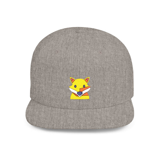 Icons Embroidered Fox Flat Bill Snapback – Lightweight, Custom Fit, Premium Quality