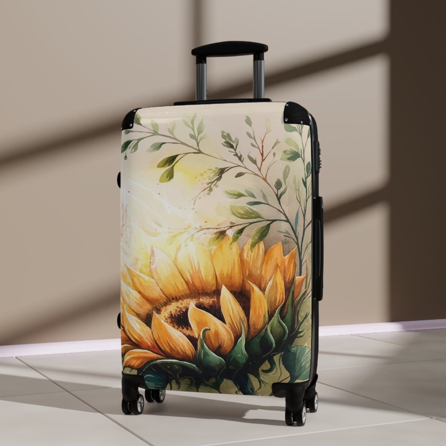 Nature Flowers Floral Watercolor Art Carry-On Suitcase - Stylish Luggage for Travelers