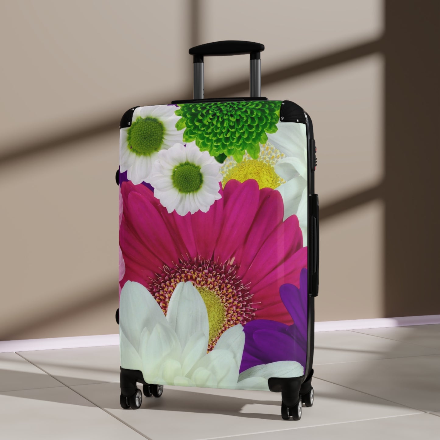 Nature Flowers Floral Chrysanthemum Colorful Art Carry-On Suitcase - Stylish Luggage for Travelers