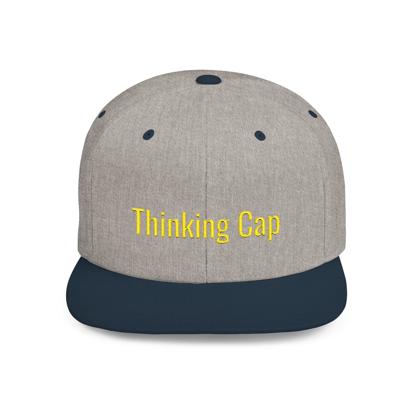 Text Thinking Cap Flat Bill Snapback – Lightweight, Custom Fit, Premium Quality