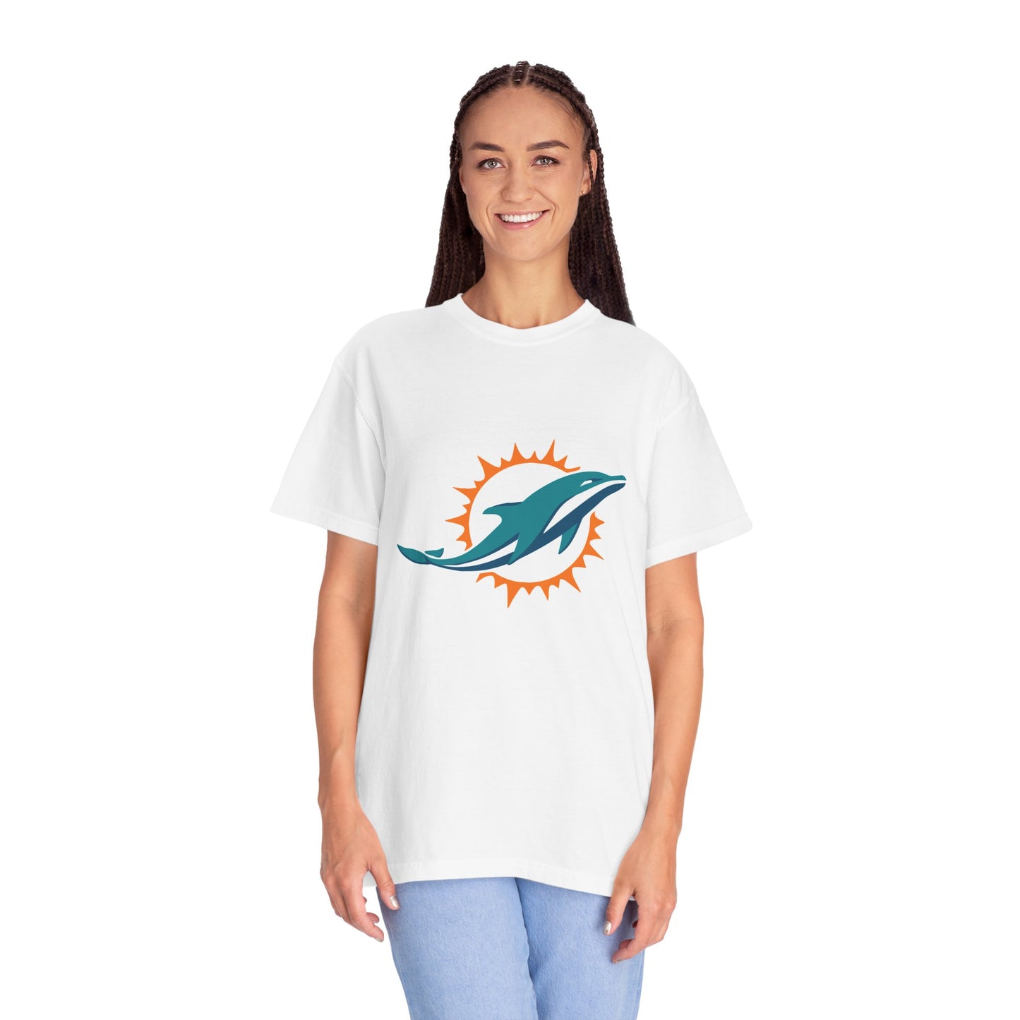 Miami Dolphins Football Merchandise Garment-Dyed T-Shirt – Premium Cotton Tee for Customization