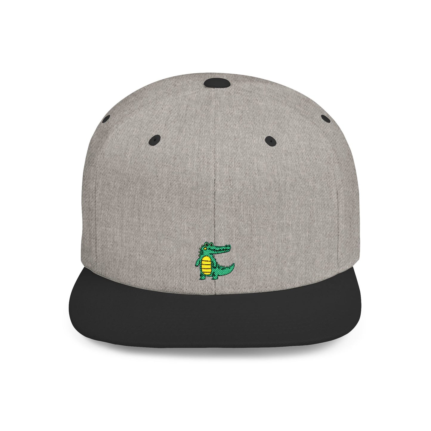 Icons Embroidered Crocodile 2 Flat Bill Snapback – Lightweight, Custom Fit, Premium Quality