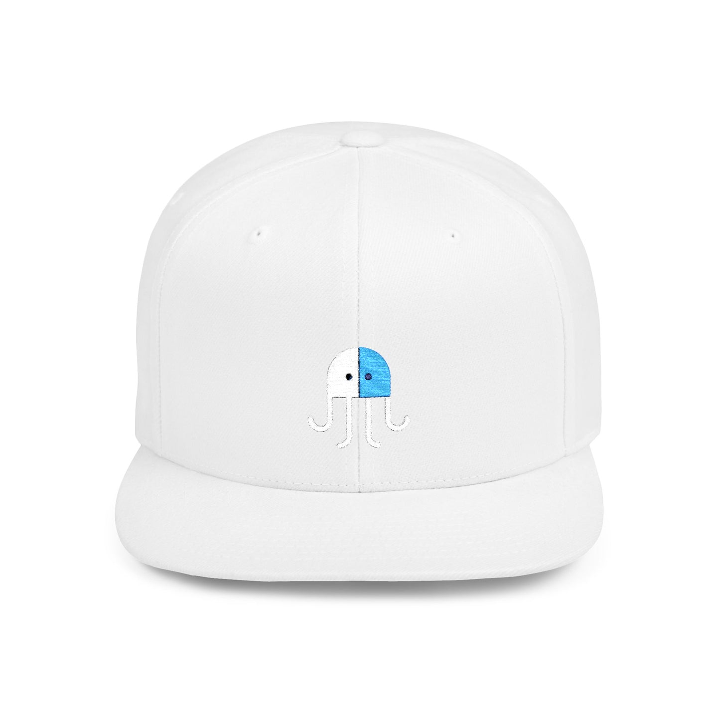 Icons Embroidered Jellyfish Flat Bill Snapback – Lightweight, Custom Fit, Premium Quality