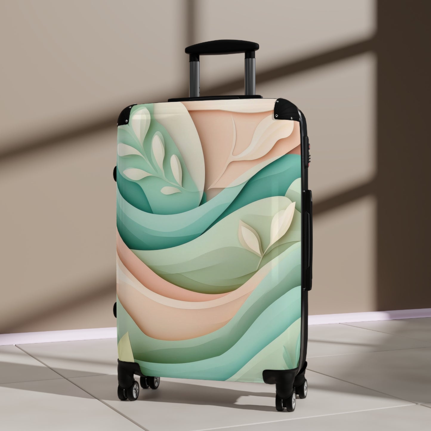 Abstract Organic Shapes Carry-On Suitcase - Stylish Luggage for Travelers