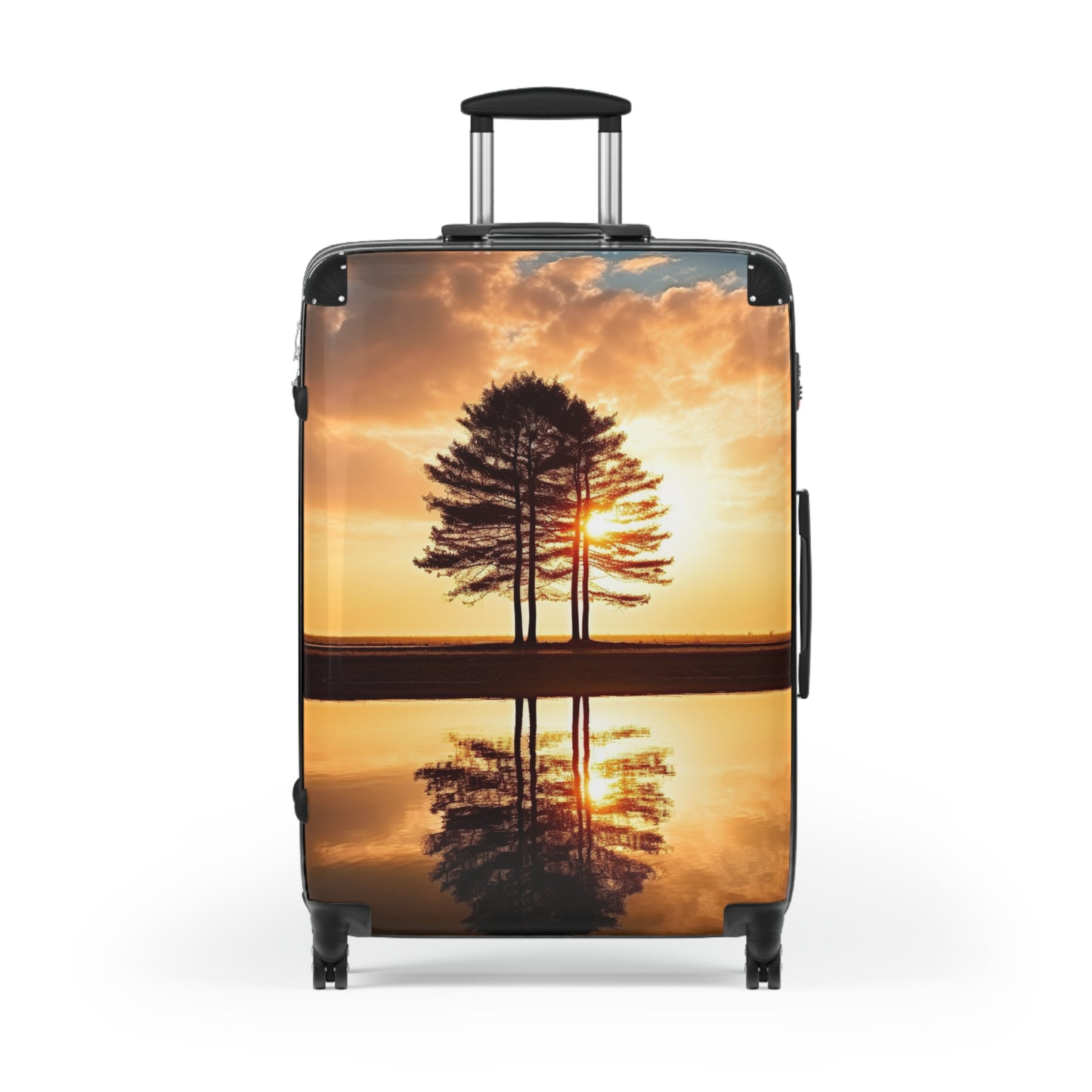 Nature Landscape Trees Reflected Art Carry-On Suitcase - Stylish Luggage for Travelers