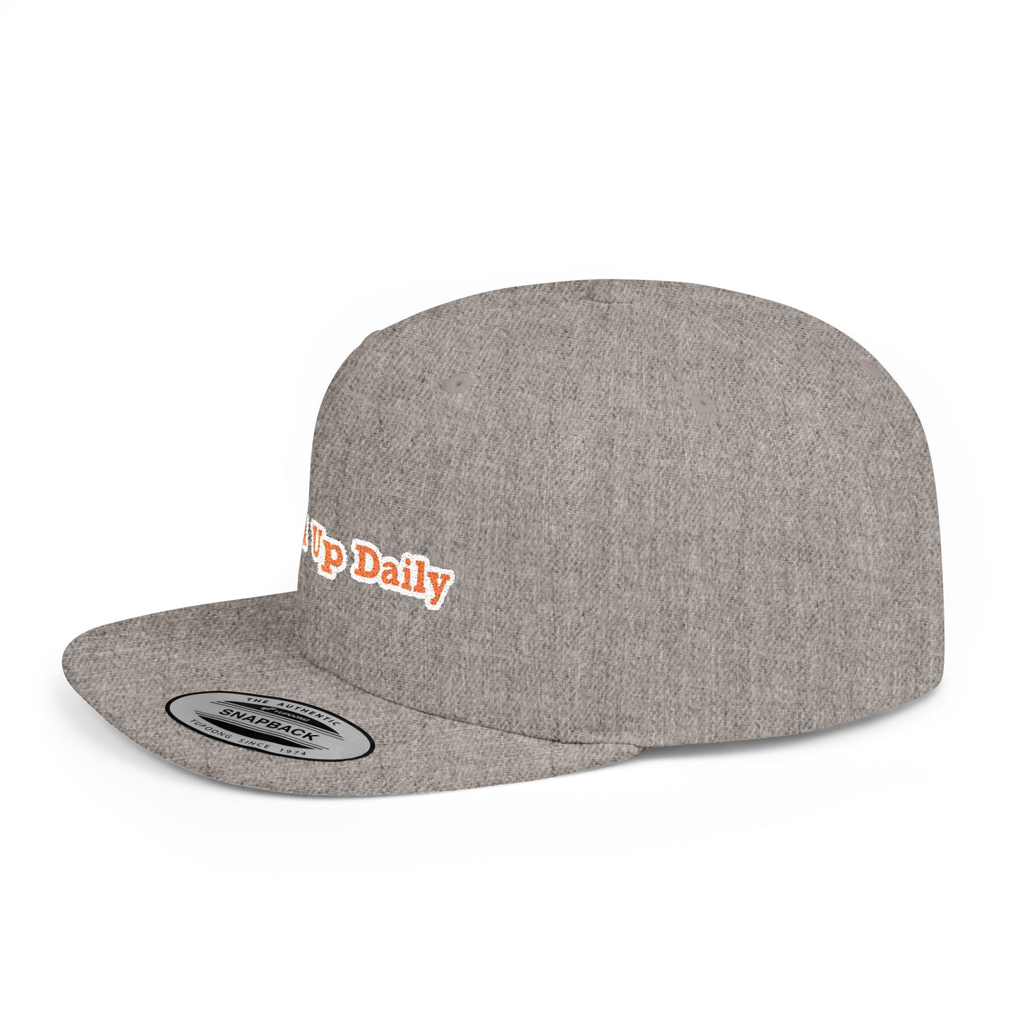 Text Level Up Daily Flat Bill Snapback – Lightweight, Custom Fit, Premium Quality