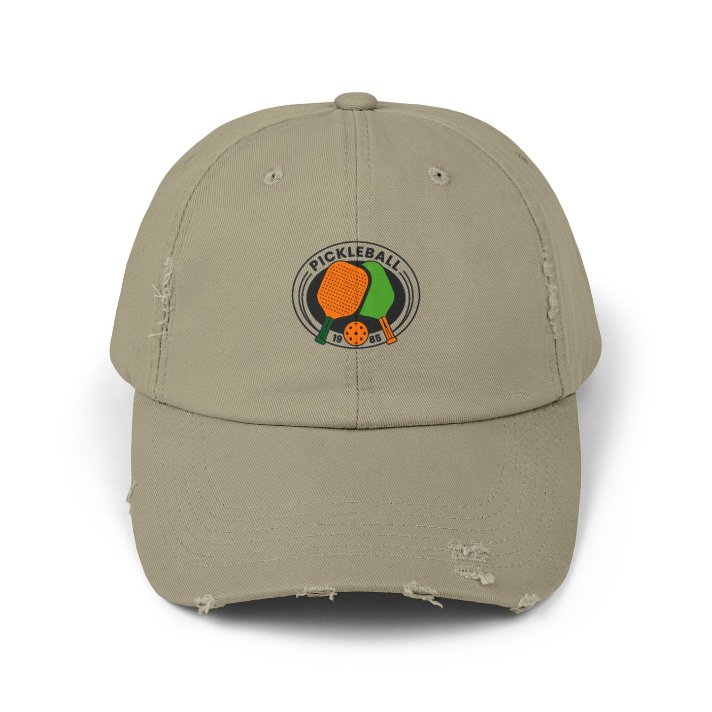 Pickle Ball 1985 Vintage Distressed Dad Hat Unisex Adjustable Cotton Twill Baseball Cap for Casual Everyday Wear