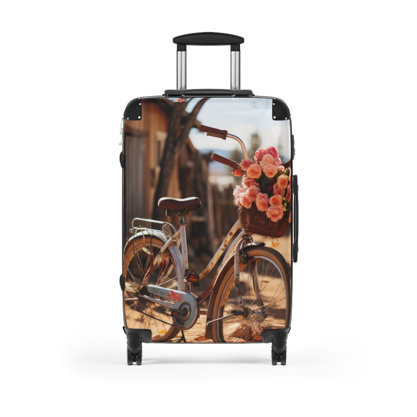 Nature Flowers Floral Bicycle Art Carry-On Suitcase - Stylish Luggage for Travelers
