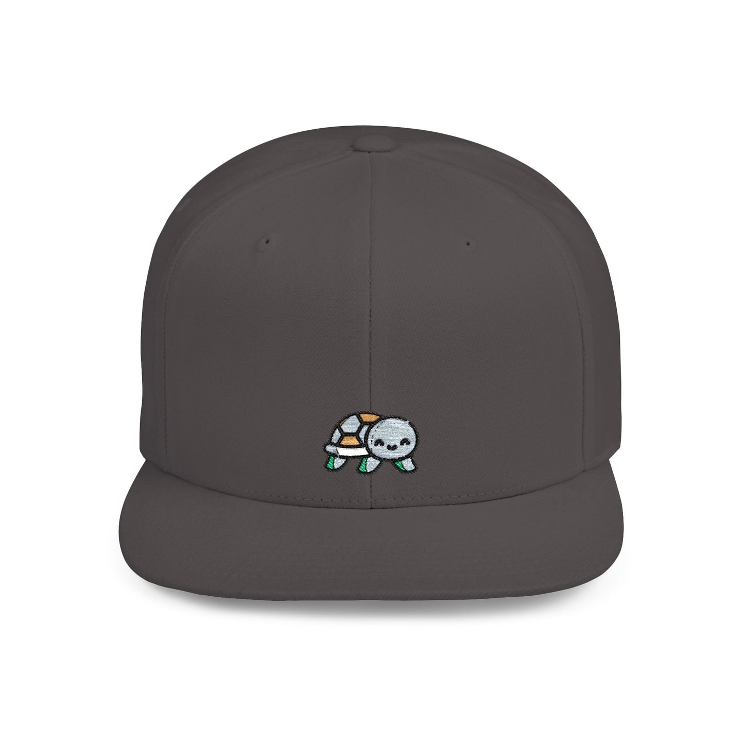 Icons Embroidered Turtle Flat Bill Snapback – Lightweight, Custom Fit, Premium Quality