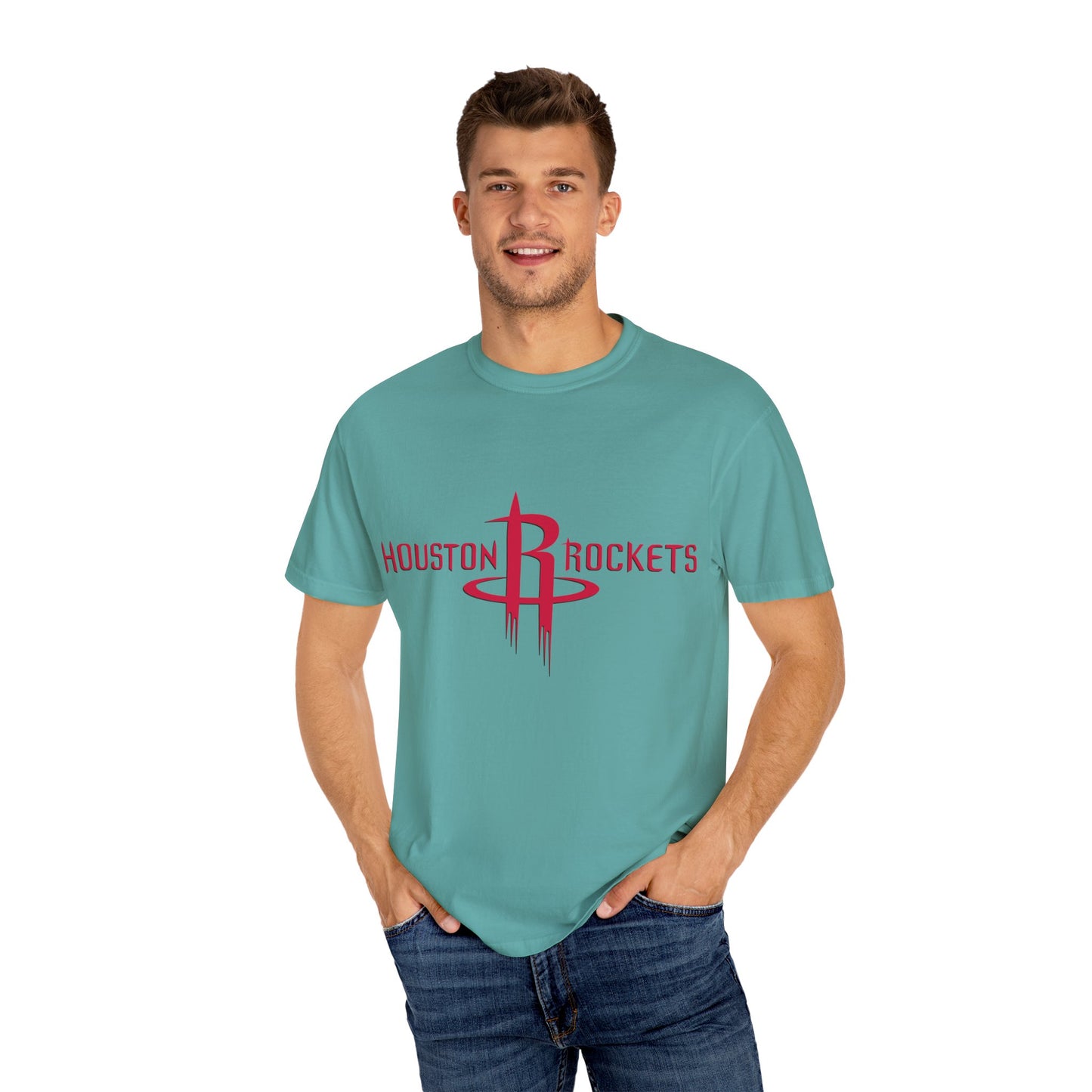 Houston Rockets Garment-Dyed T-Shirt – Premium Cotton Tee for Customization