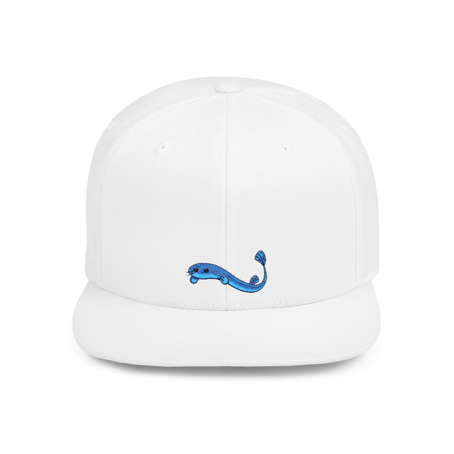 Icons Embroidered Eel Fish Flat Bill Snapback – Lightweight, Custom Fit, Premium Quality