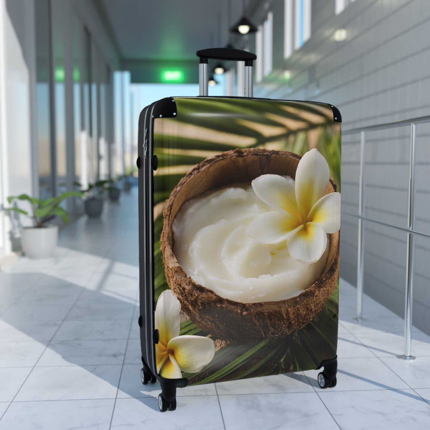 Nature Flowers Floral Coconut Oil Art Carry-On Suitcase - Stylish Luggage for Travelers