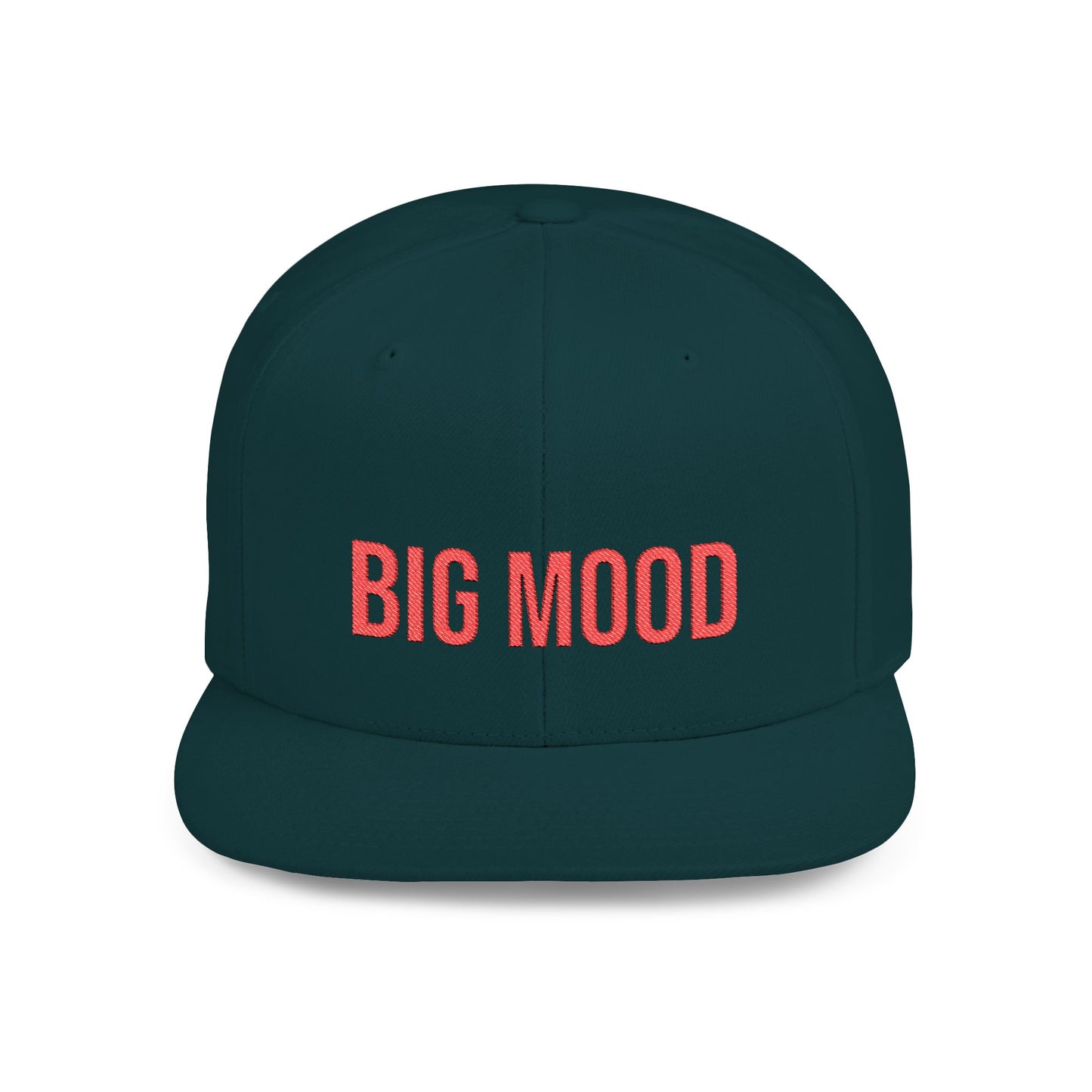 Text BIg Mood Flat Bill Snapback – Lightweight, Custom Fit, Premium Quality