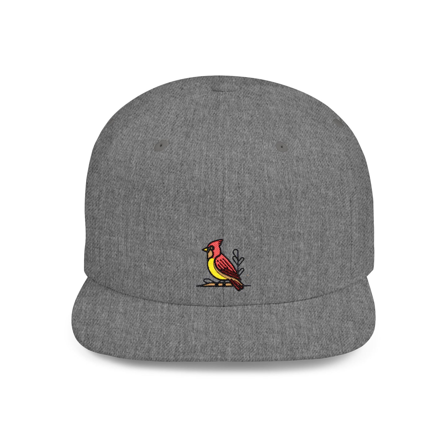 Icons Embroidered Red Bird Flat Bill Snapback – Lightweight, Custom Fit, Premium Quality