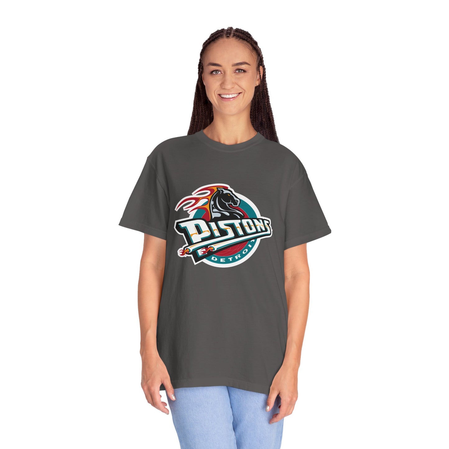 Detroit Pistons Basketball Life Garment-Dyed T-Shirt – Premium Cotton Tee for Customization