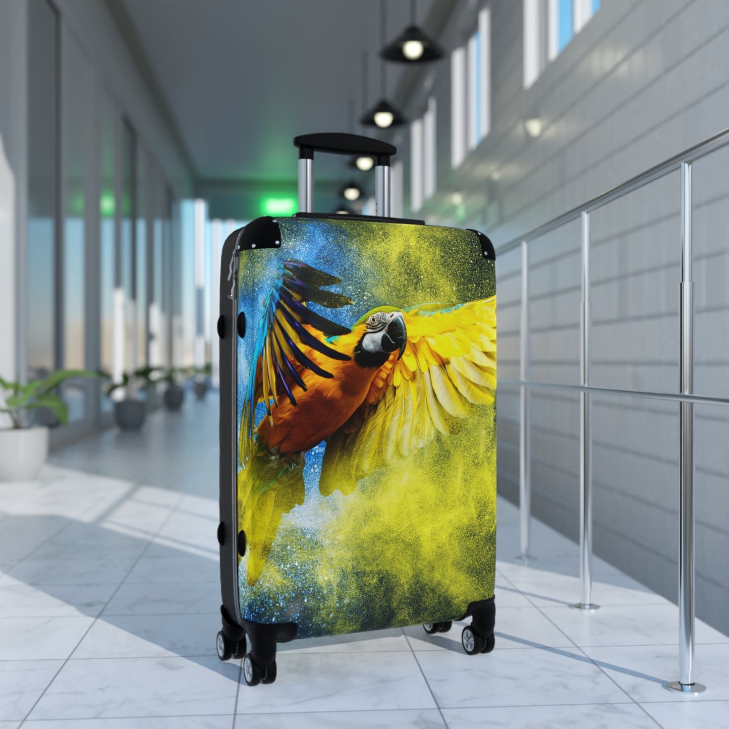 Animals Blue Yellow Macaw Carry-On Suitcase - Stylish Luggage for Travelers