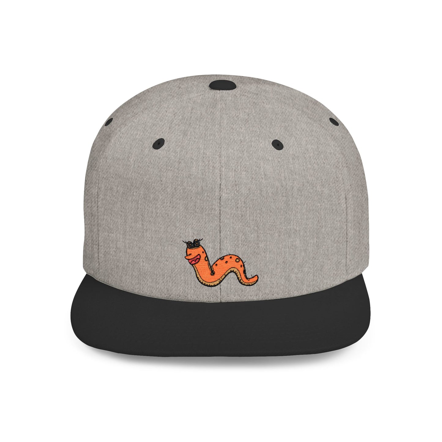 Icons Embroidered Yellow Worm Flat Bill Snapback – Lightweight, Custom Fit, Premium Quality