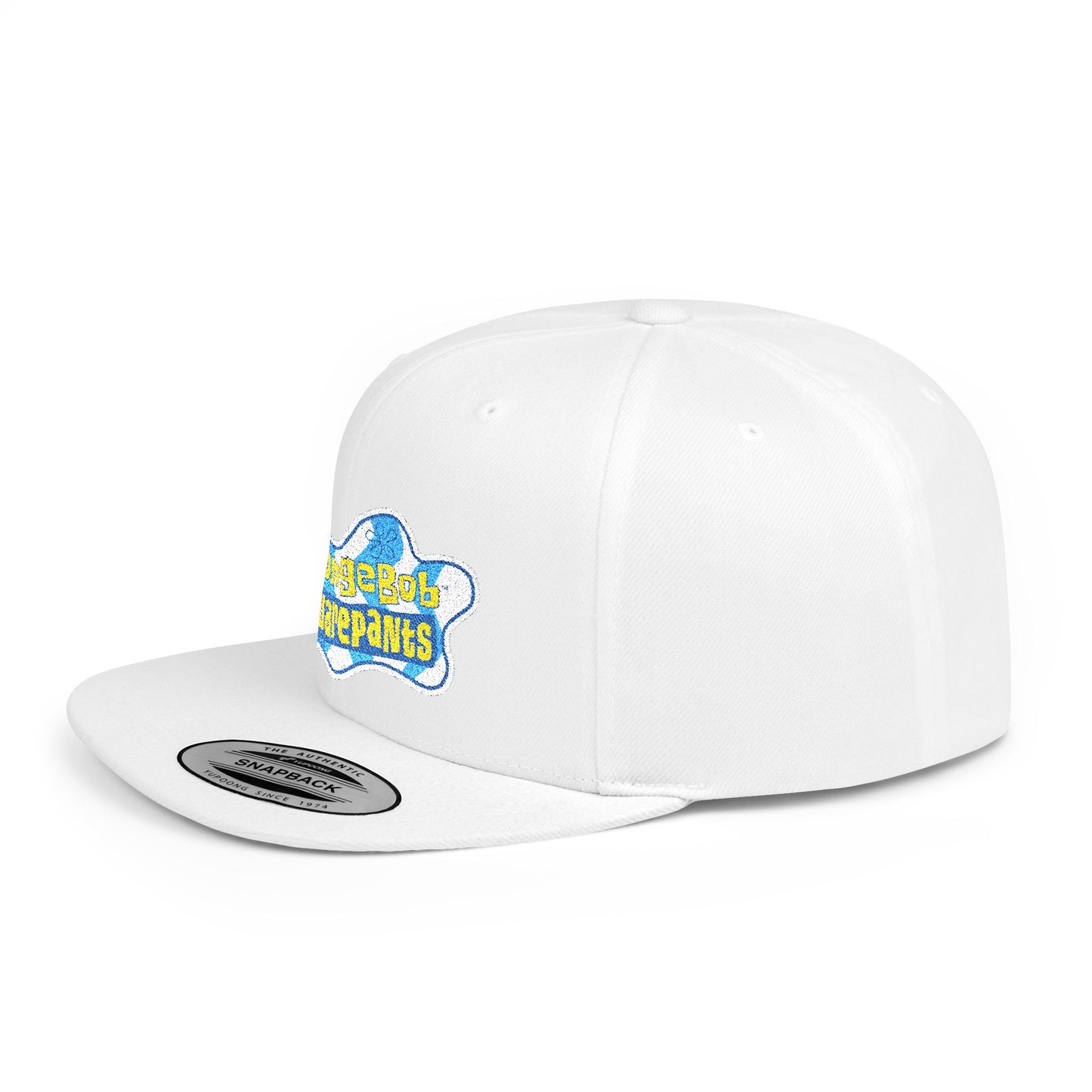 SpongeBob SquarePants Logo Flat Bill Snapback – Lightweight, Custom Fit, Premium Quality
