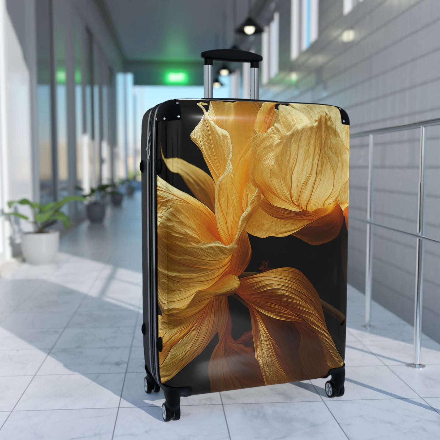Nature Flowers Floral Yellow Hellebore Art Carry-On Suitcase - Stylish Luggage for Travelers