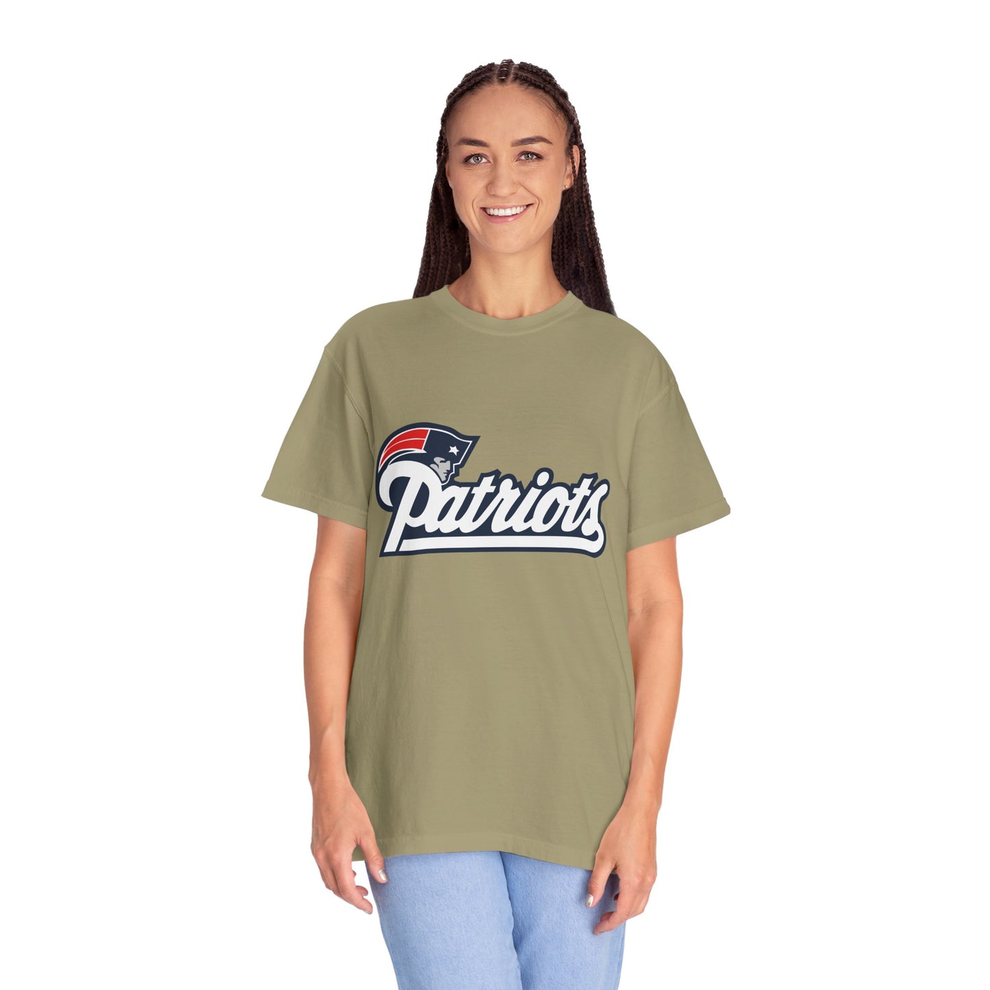New England Patriots Fan Outfit Garment-Dyed T-Shirt – Premium Cotton Tee for Customization