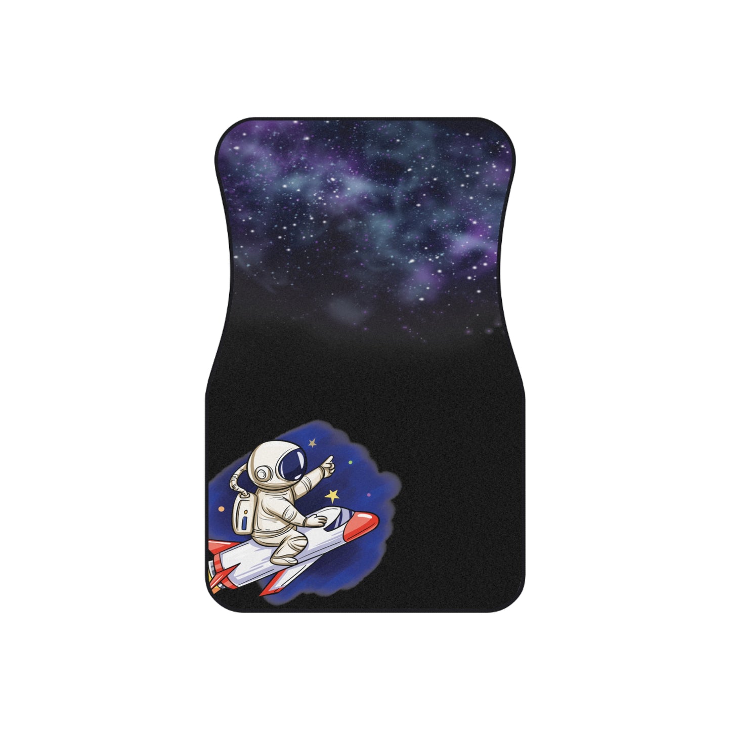 Space Astronaut Cosmic Car Floor Mats – 2-Piece Front Set, Durable & Stylish, Universal Fit
