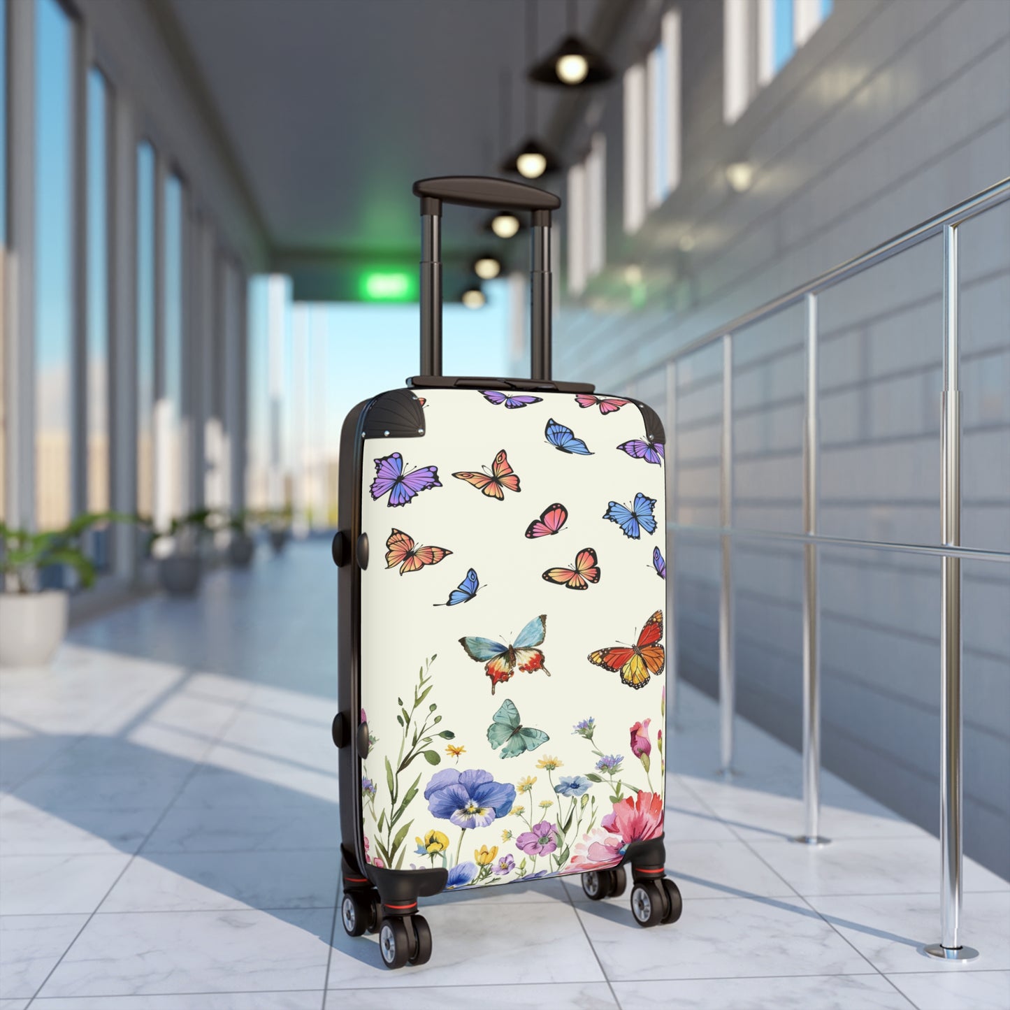 Nature Flowers Floral Butterflies Art Carry-On Suitcase - Stylish Luggage for Travelers