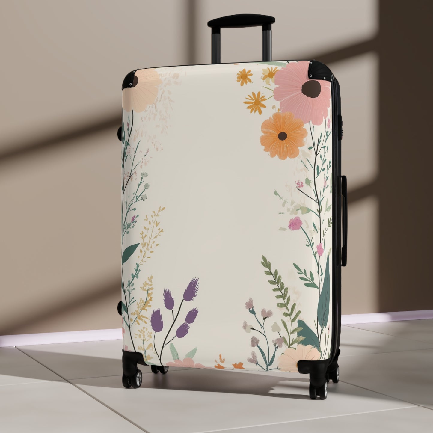 Nature Flowers Floral Leaves Art Carry-On Suitcase - Stylish Luggage for Travelers