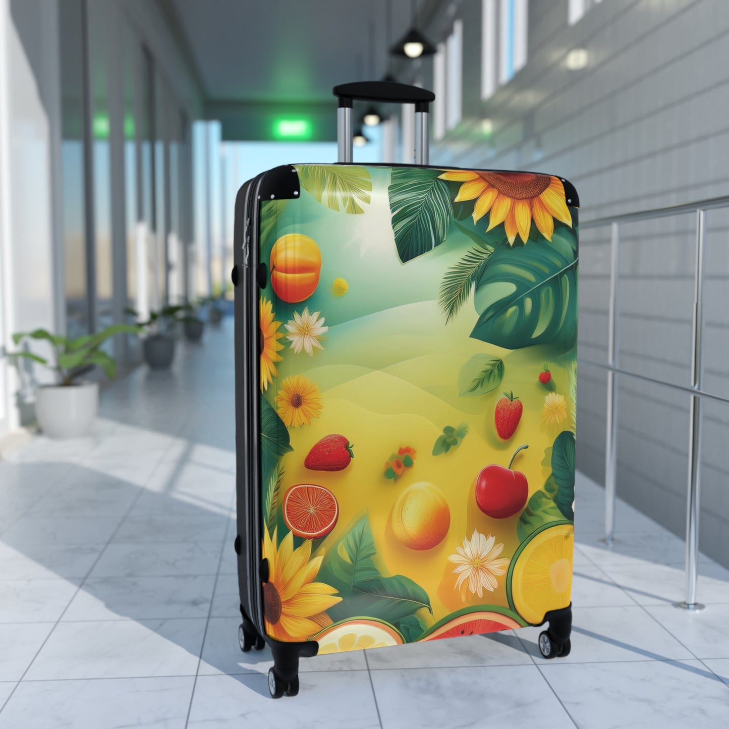 Nature Floral Summer Fruits Flowers 2 Carry-On Suitcase - Stylish Luggage for Travelers
