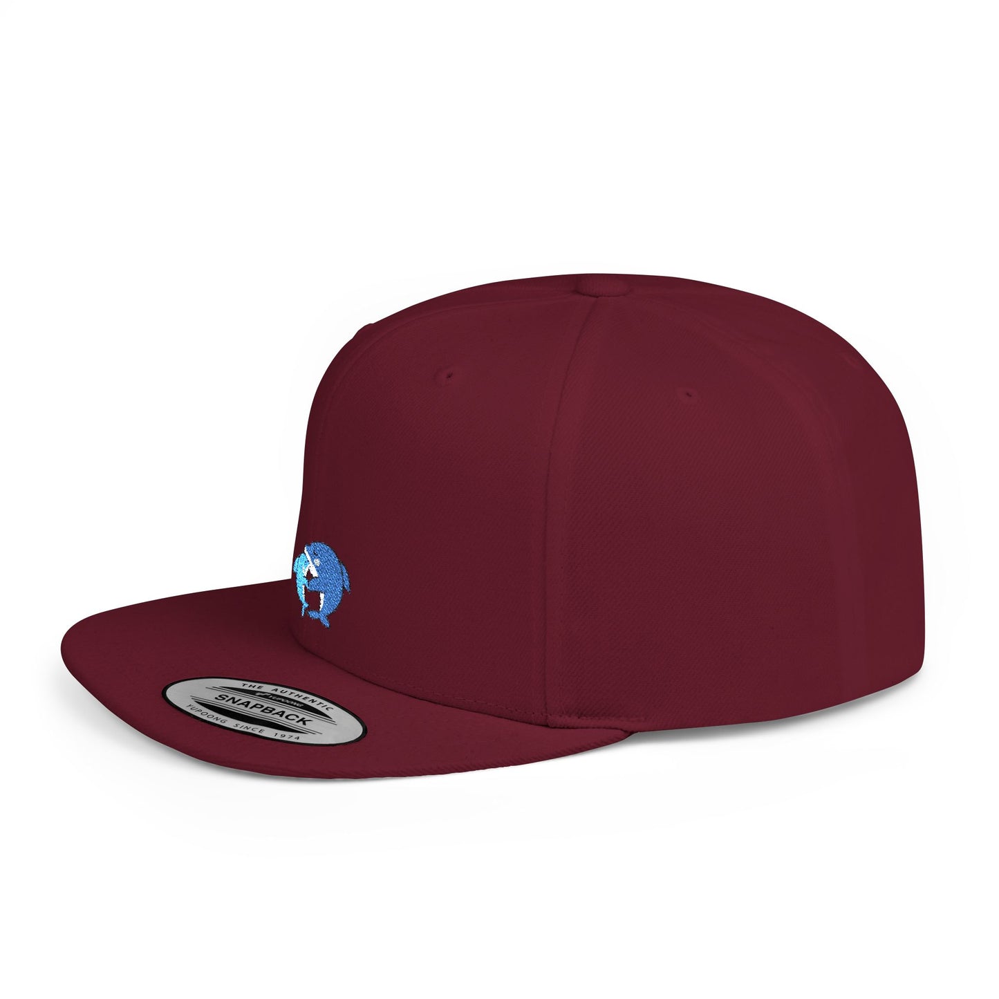 Icons Embroidered Dolphin Couple Flat Bill Snapback – Lightweight, Custom Fit, Premium Quality