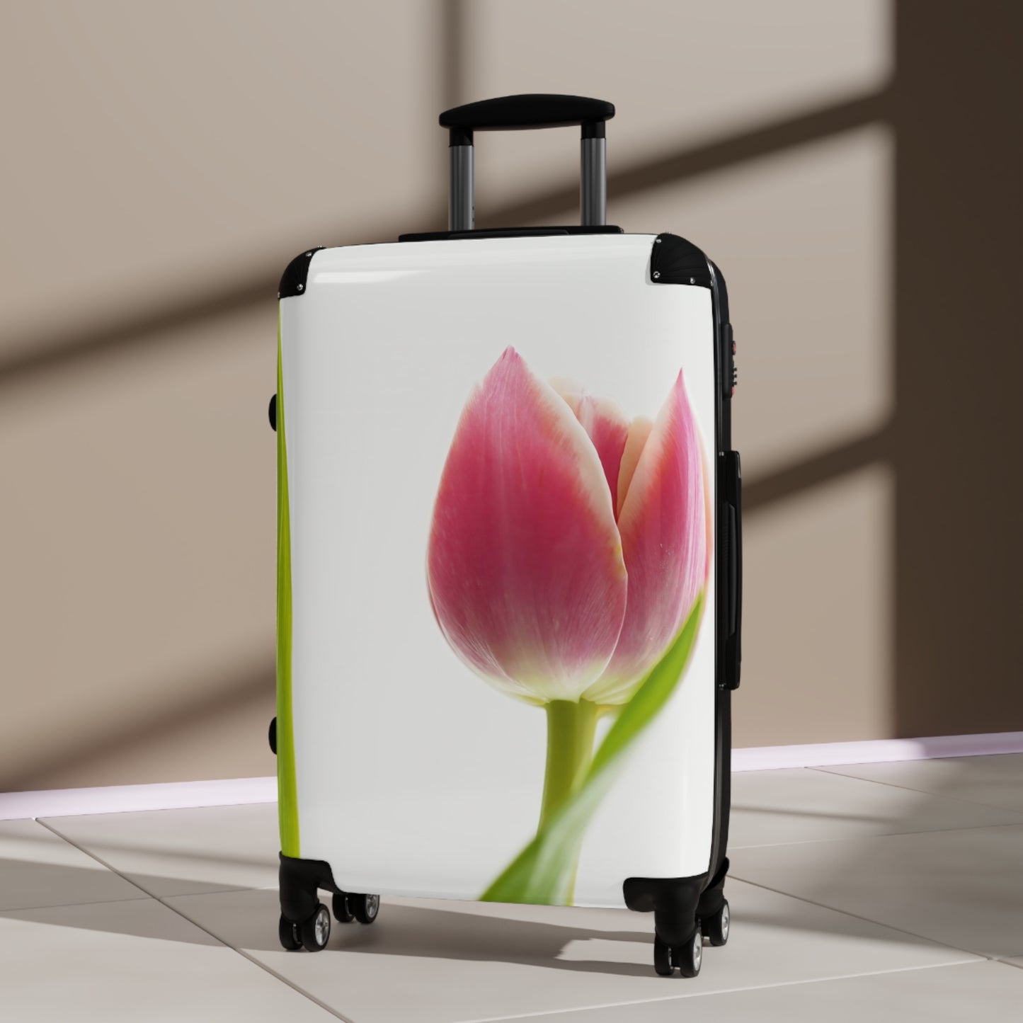 Nature Flowers Floral Small Tulip Art Carry-On Suitcase - Stylish Luggage for Travelers