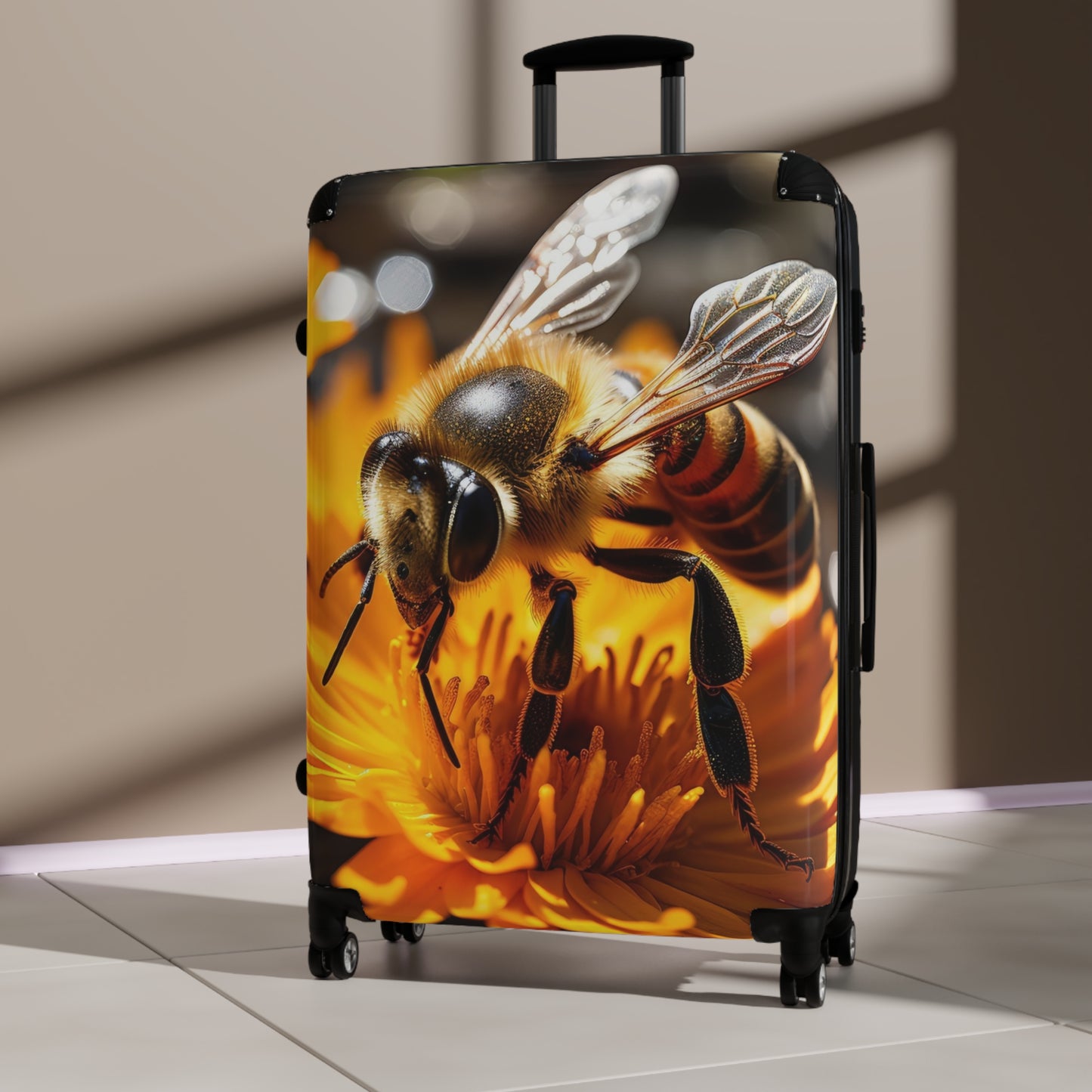 Nature Bees Collect Pollen Art Carry-On Suitcase - Stylish Luggage for Travelers