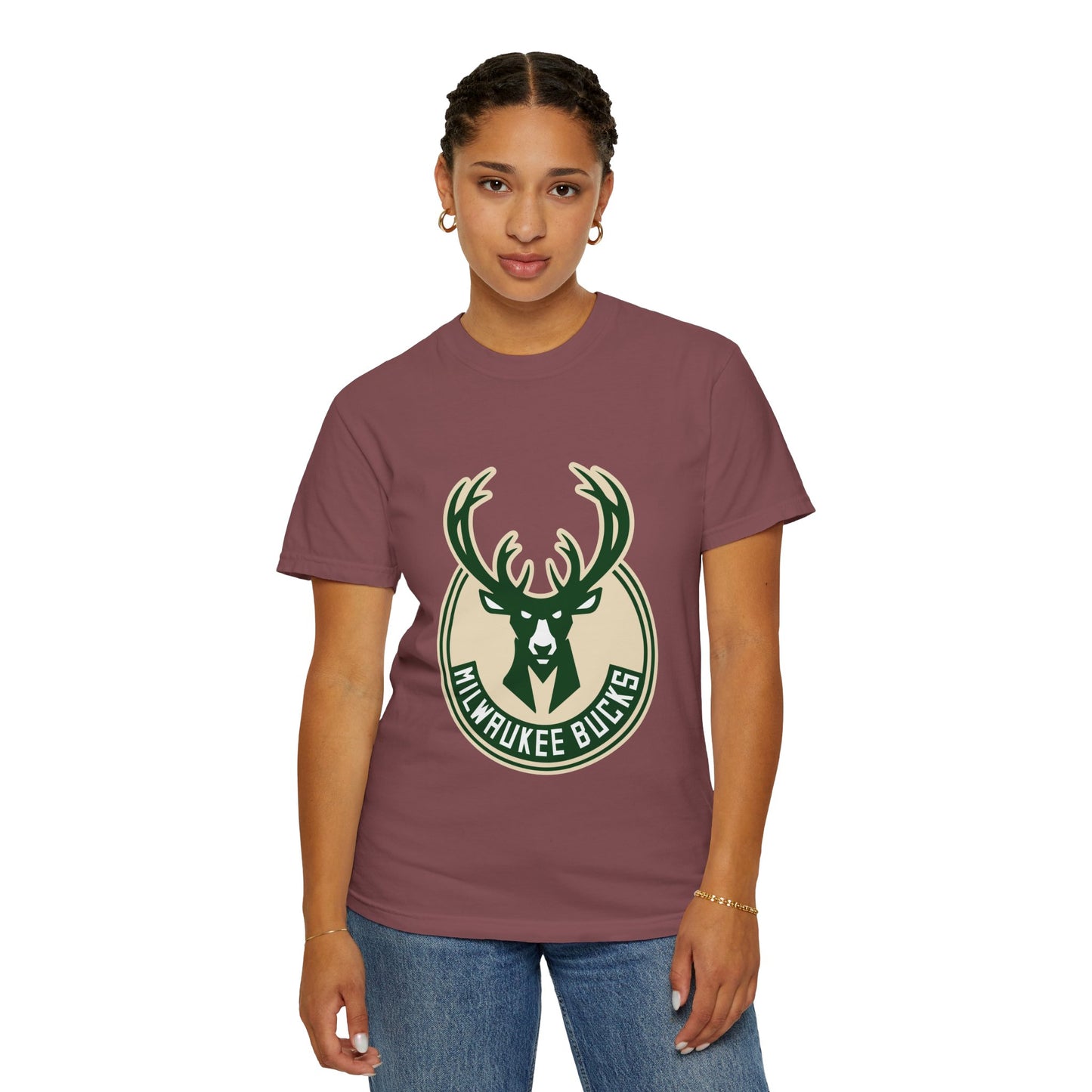 Milwaukee Bucks NBA Garment-Dyed T-Shirt – Premium Cotton Tee for Customization