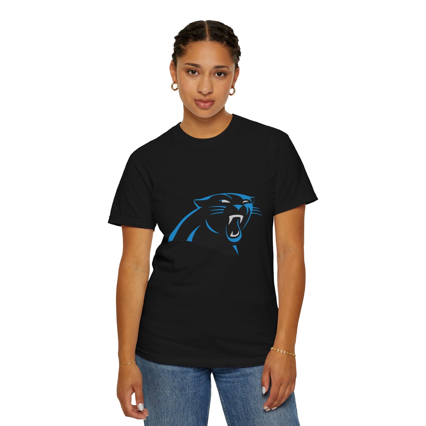 Carolina Panthers Go Panthers Garment-Dyed T-Shirt – Premium Cotton Tee for Customization
