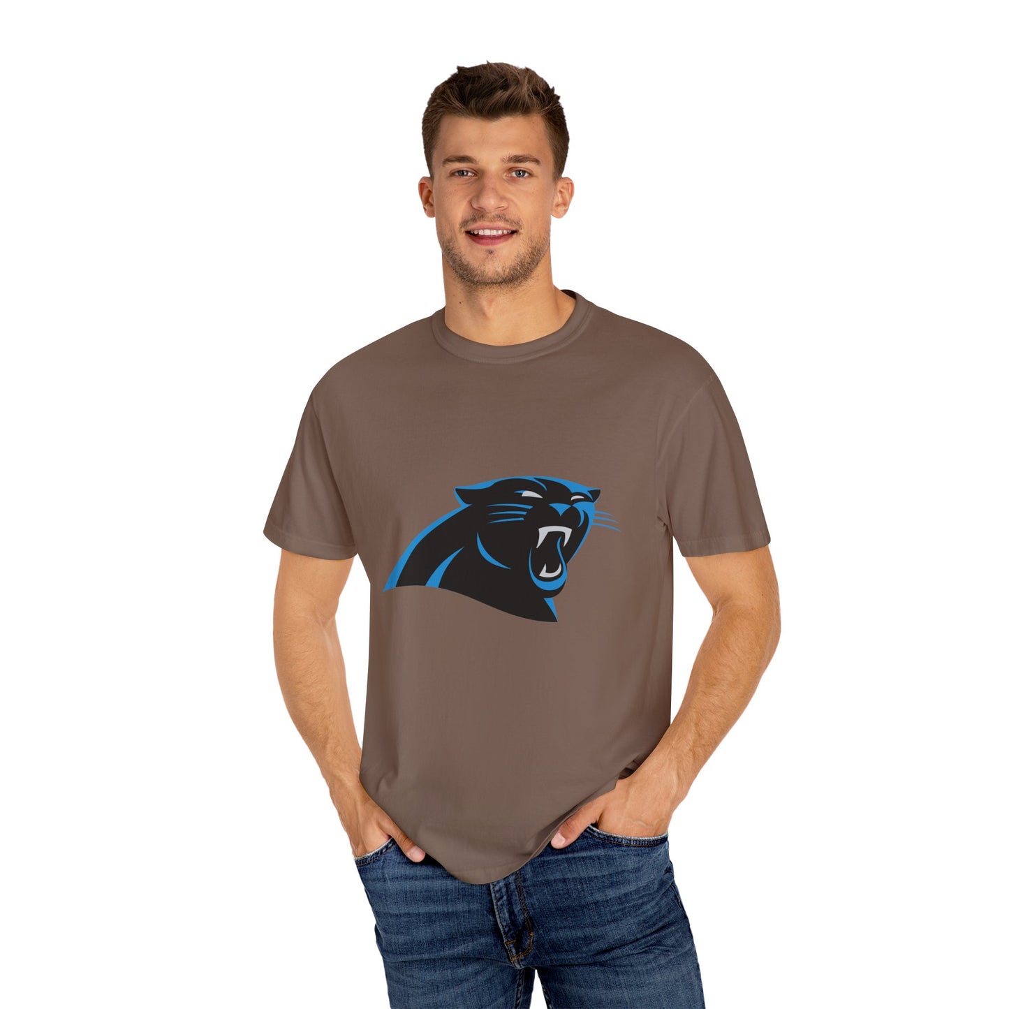 Carolina Panthers Go Panthers Garment-Dyed T-Shirt – Premium Cotton Tee for Customization