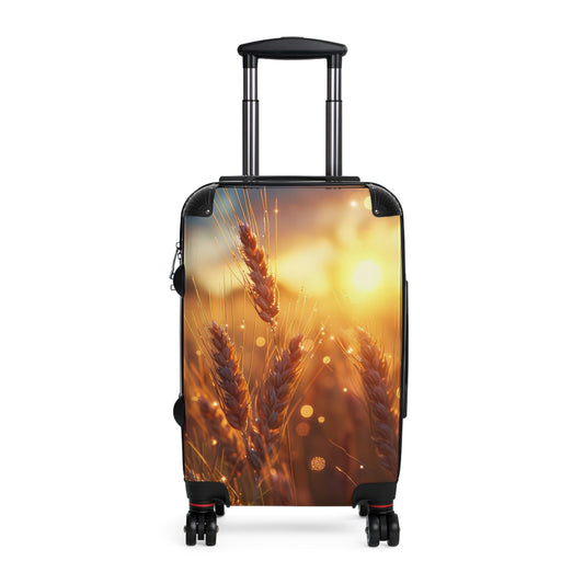 Nature Wheat Golden Art Carry-On Suitcase - Stylish Luggage for Travelers
