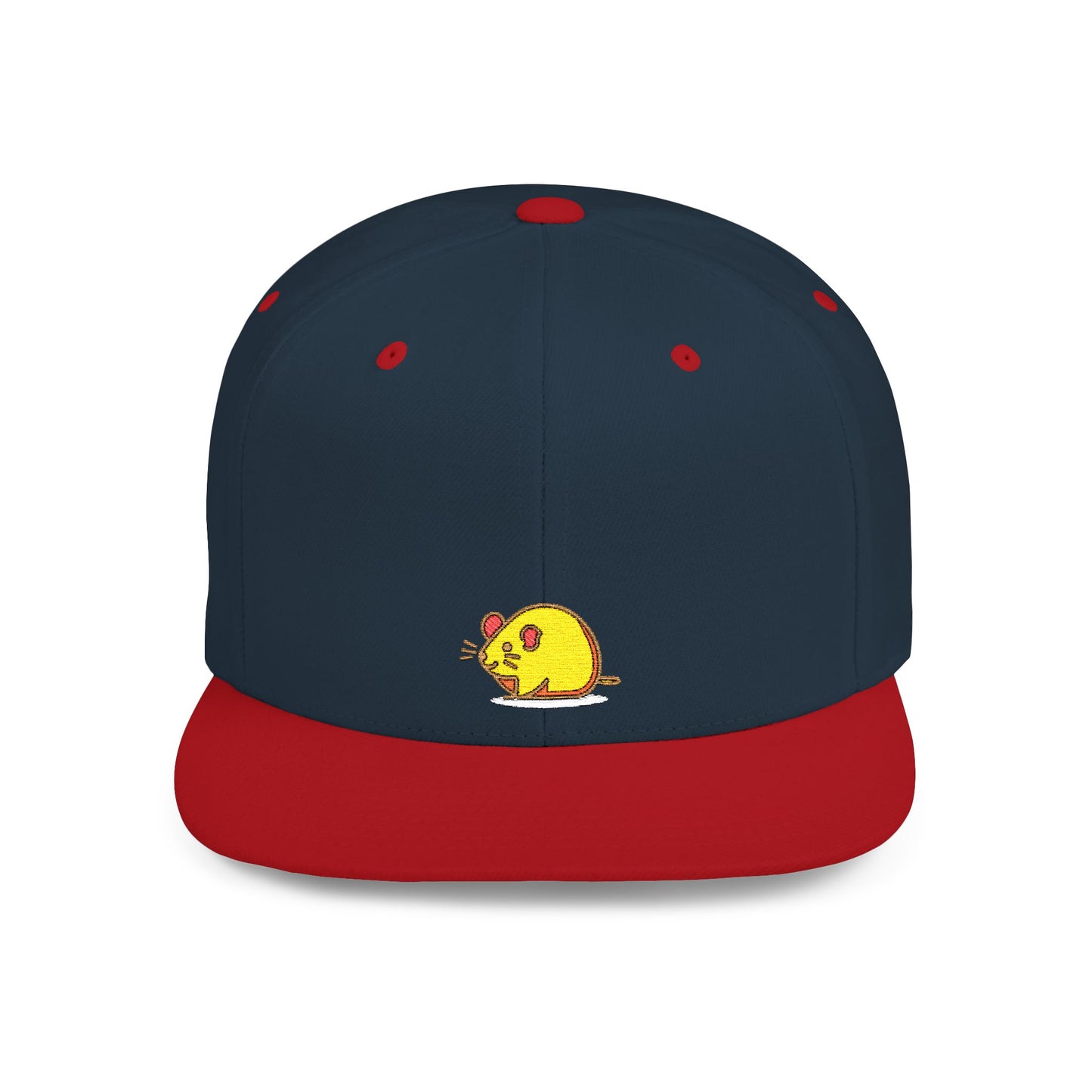 Icons Embroidered Yellow Mouse Flat Bill Snapback – Lightweight, Custom Fit, Premium Quality