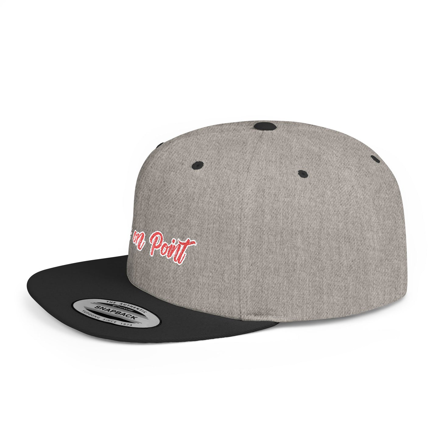 Text Vibes On Point Flat Bill Snapback – Lightweight, Custom Fit, Premium Quality