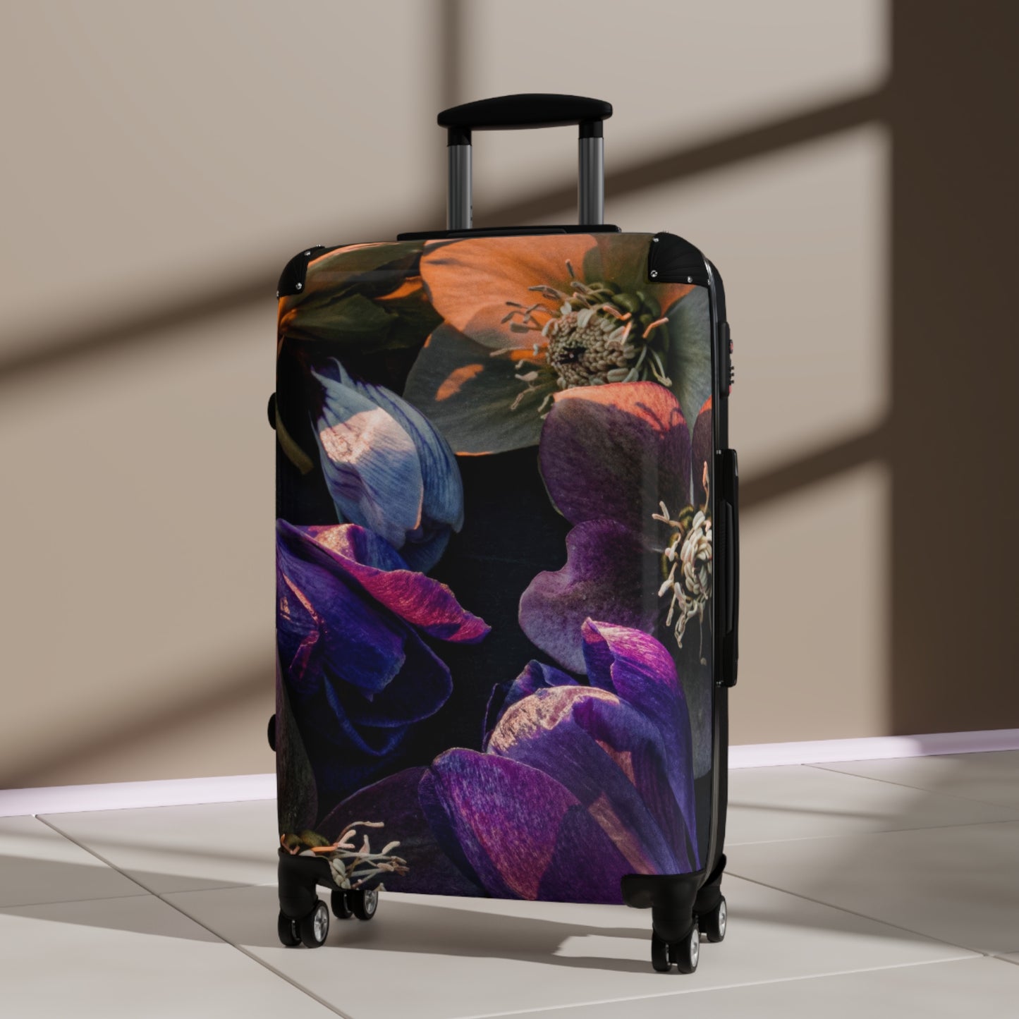 Nature Flowers Floral Hellebore Art Carry-On Suitcase - Stylish Luggage for Travelers