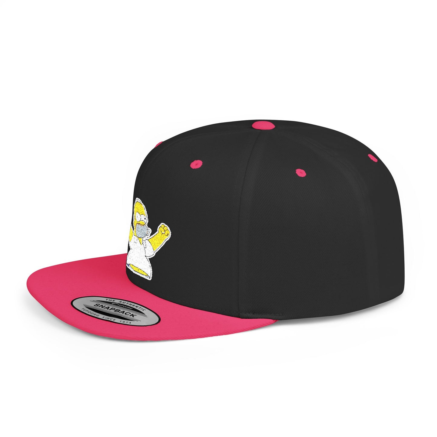 Homer Simpson Flat Bill Snapback – Lightweight, Custom Fit, Premium Quality