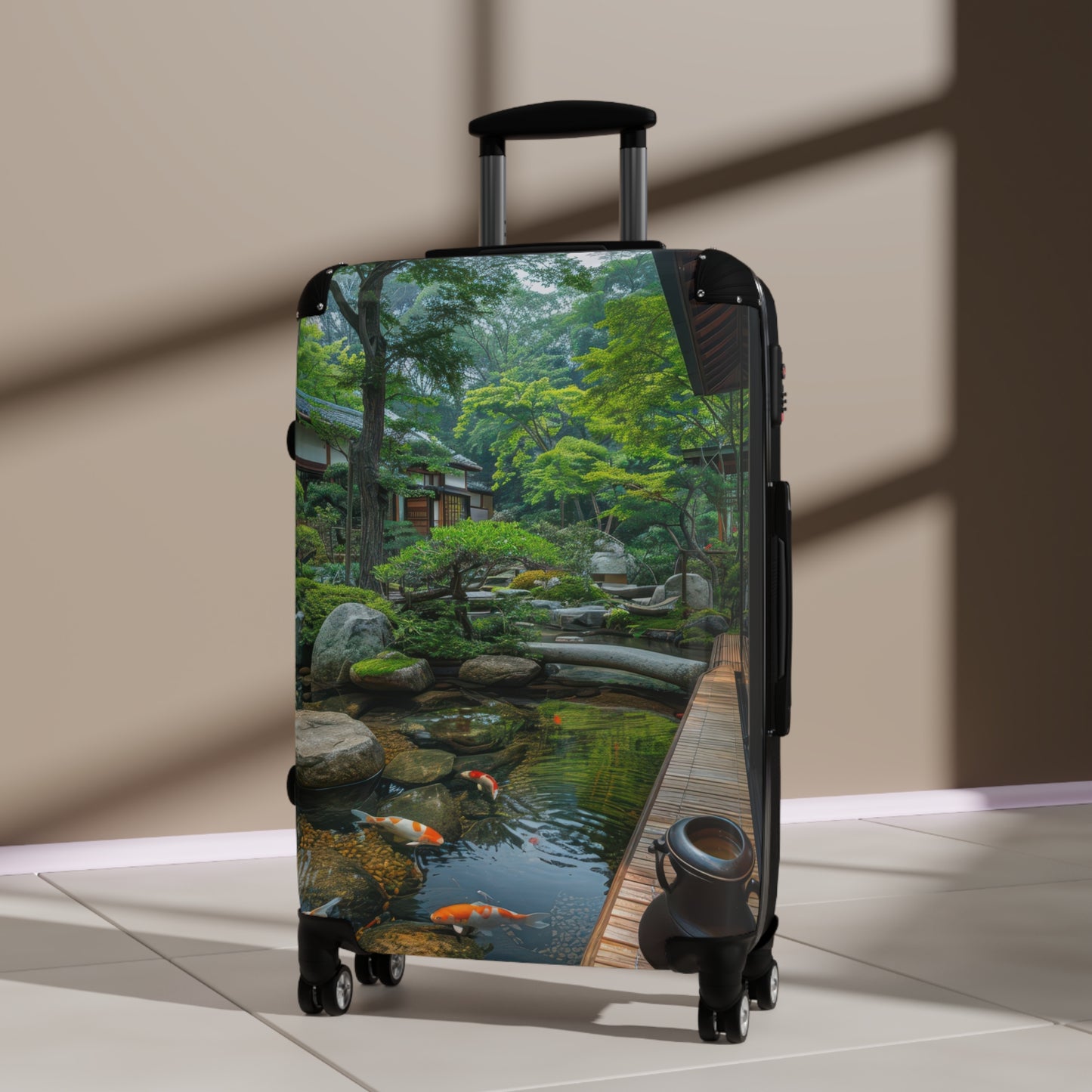 Nature Garden Serene Art Carry-On Suitcase - Stylish Luggage for Travelers