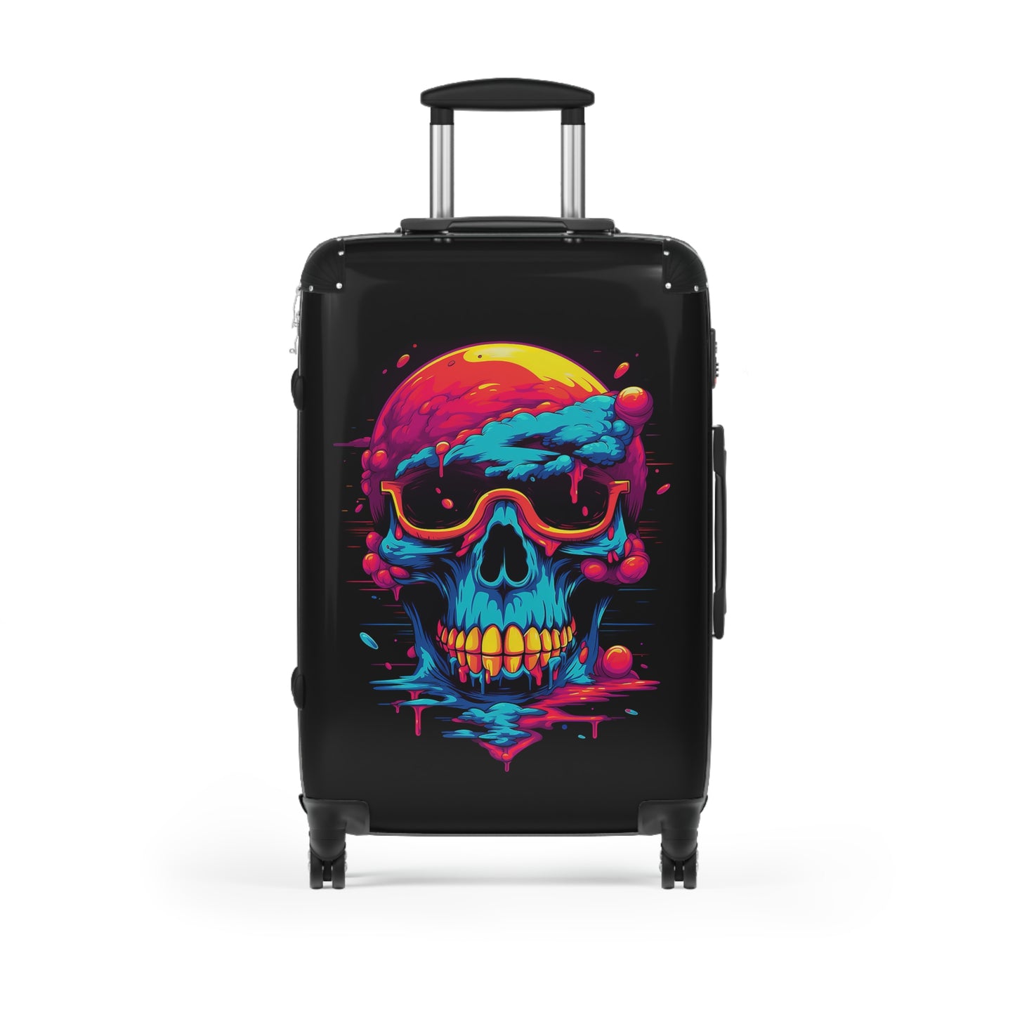 Abstract Skull Colorful Carry-On Suitcase - Stylish Luggage for Travelers