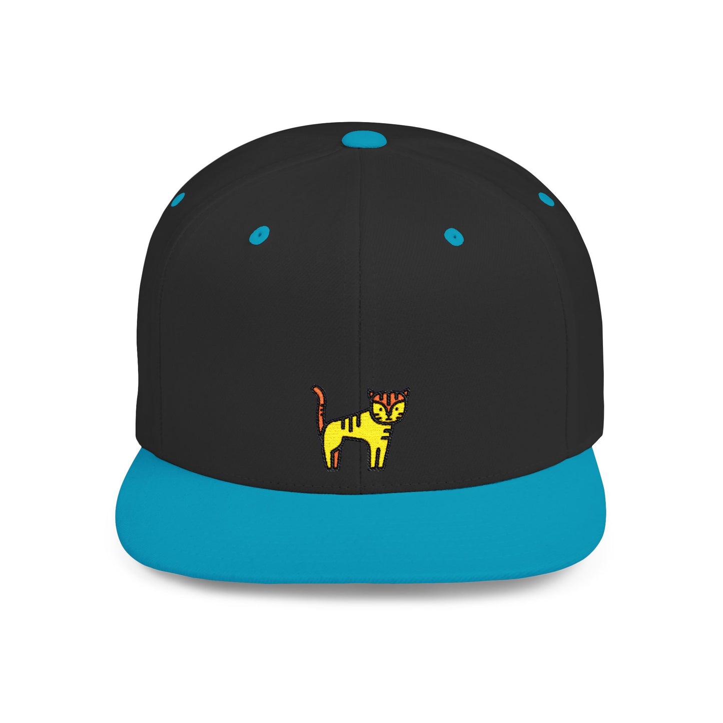 Icons Embroidered Tiger Flat Bill Snapback – Lightweight, Custom Fit, Premium Quality