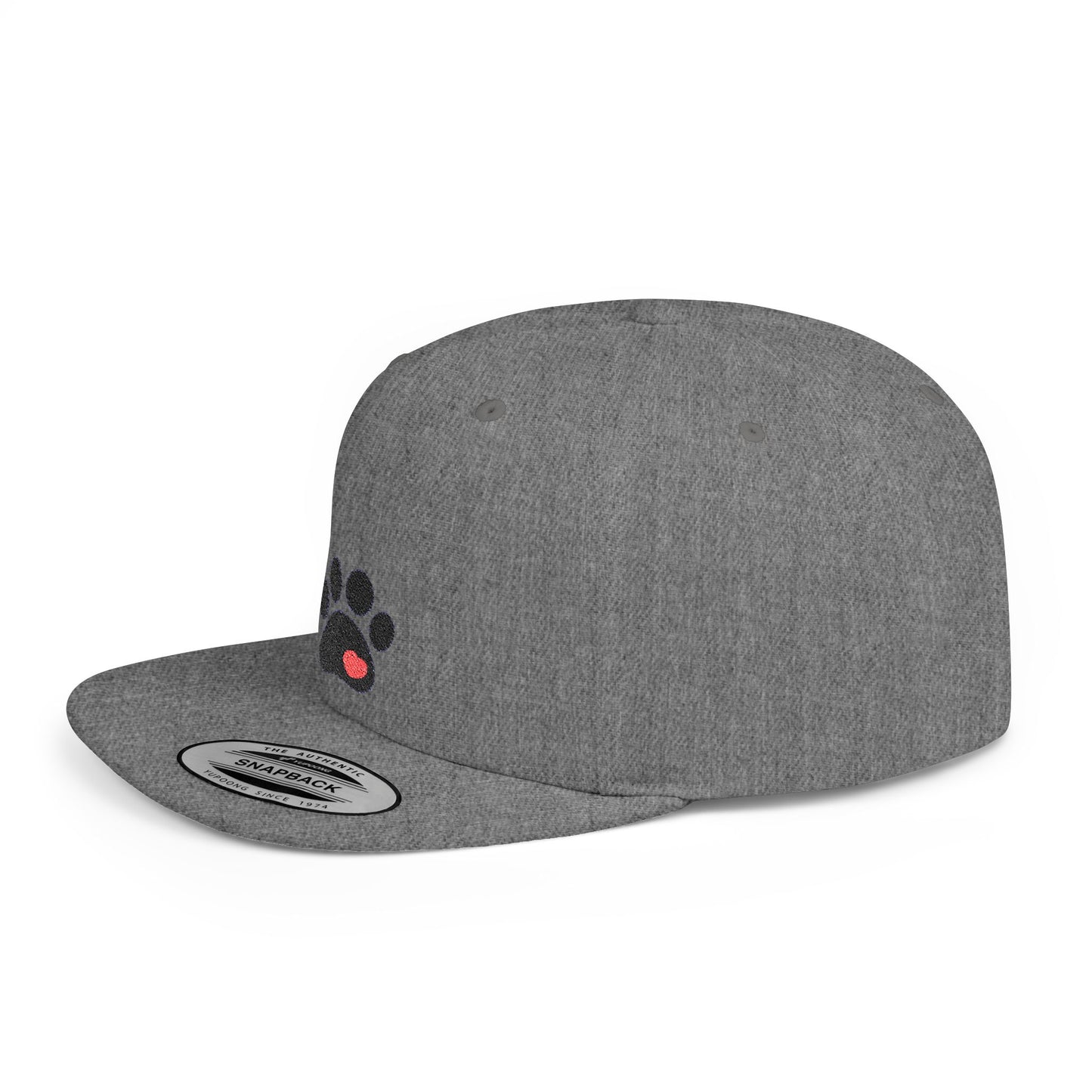 Icons Embroidered Foot Print Flat Bill Snapback – Lightweight, Custom Fit, Premium Quality