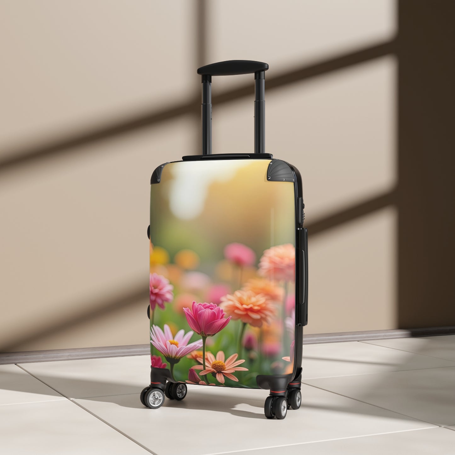 Nature Flowers Floral Field of Flowers Art Carry-On Suitcase - Stylish Luggage for Travelers